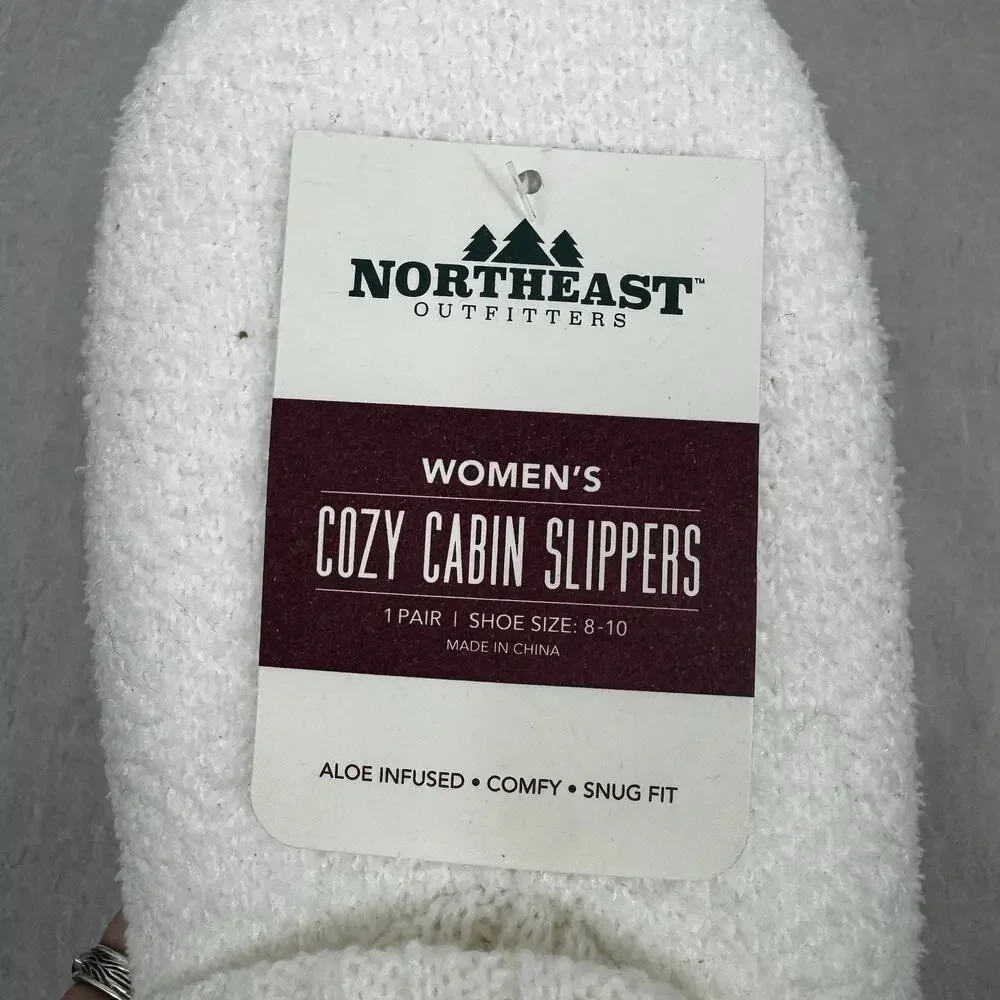 Northeast Outfitters Cozy Cabin Women's Marled Booties Cream L/XL